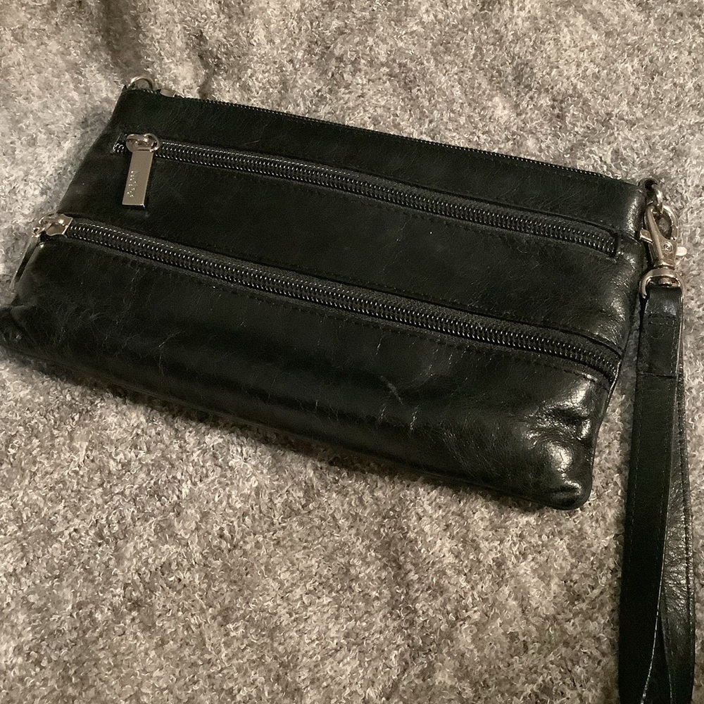 Hobo International Black Leather Clutch